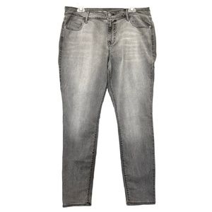 Old Navy Women’s Jeans Size 14 Super Skinny Mid-Rise Stone Lake Gray